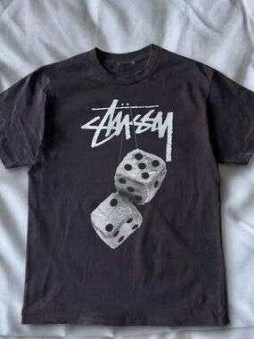 White Dice Graphic Tee | Gildan Shirt